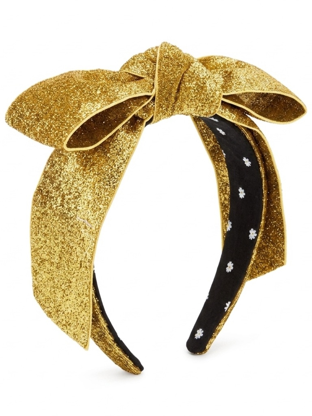 Lele Sadoughi Gold Bow Headband